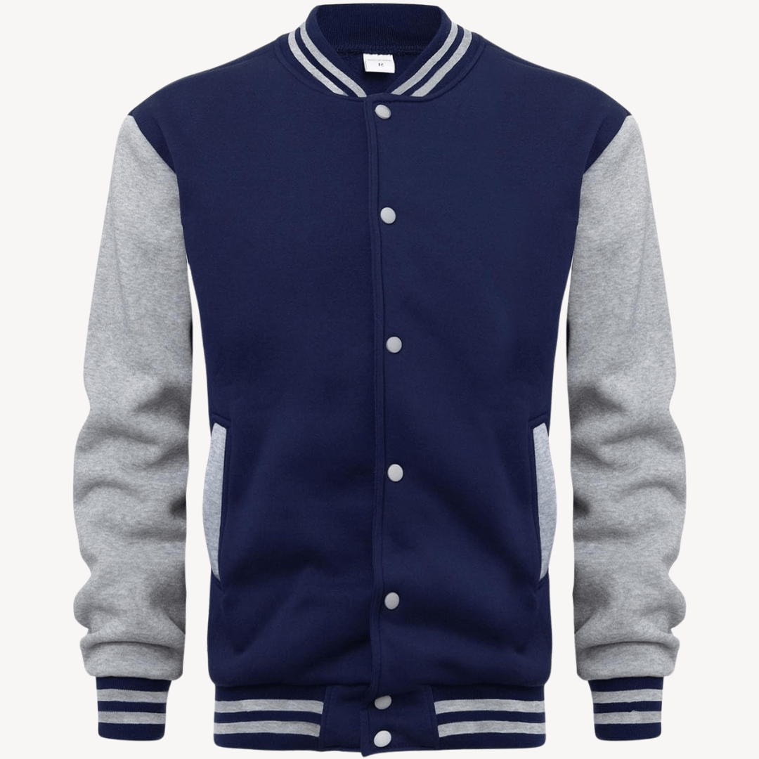 Men’s Baseball Jacket with Snap Buttons | Varsity - Mason Luxor