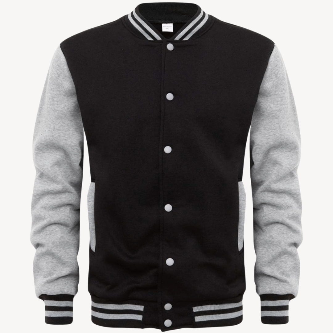 Men’s Baseball Jacket with Snap Buttons | Varsity - Mason Luxor