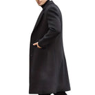 Men’s Black Trench Coat With Flap Pocket | Winter - Mason Luxor