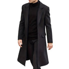 Men’s Black Trench Coat With Flap Pocket | Winter - Mason Luxor