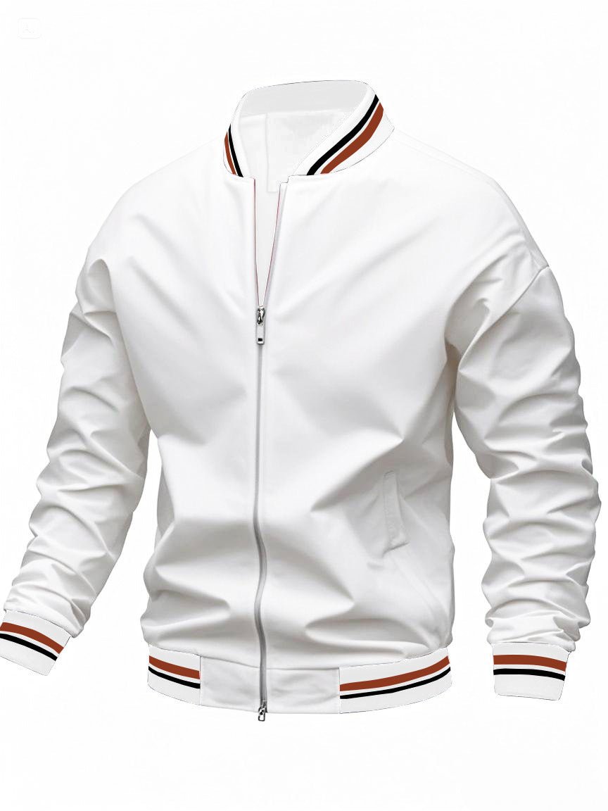 Men’s Bomber Jacket With Striped Edges | Casual - Mason Luxor