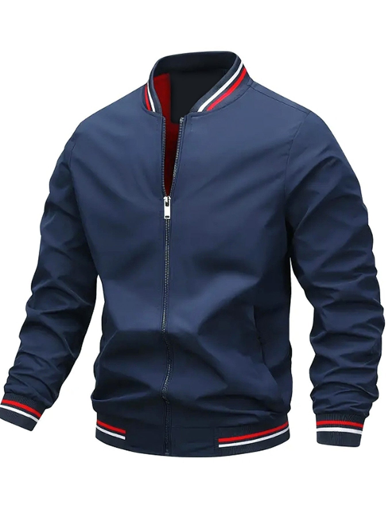 Men’s Bomber Jacket With Striped Edges | Casual - Mason Luxor