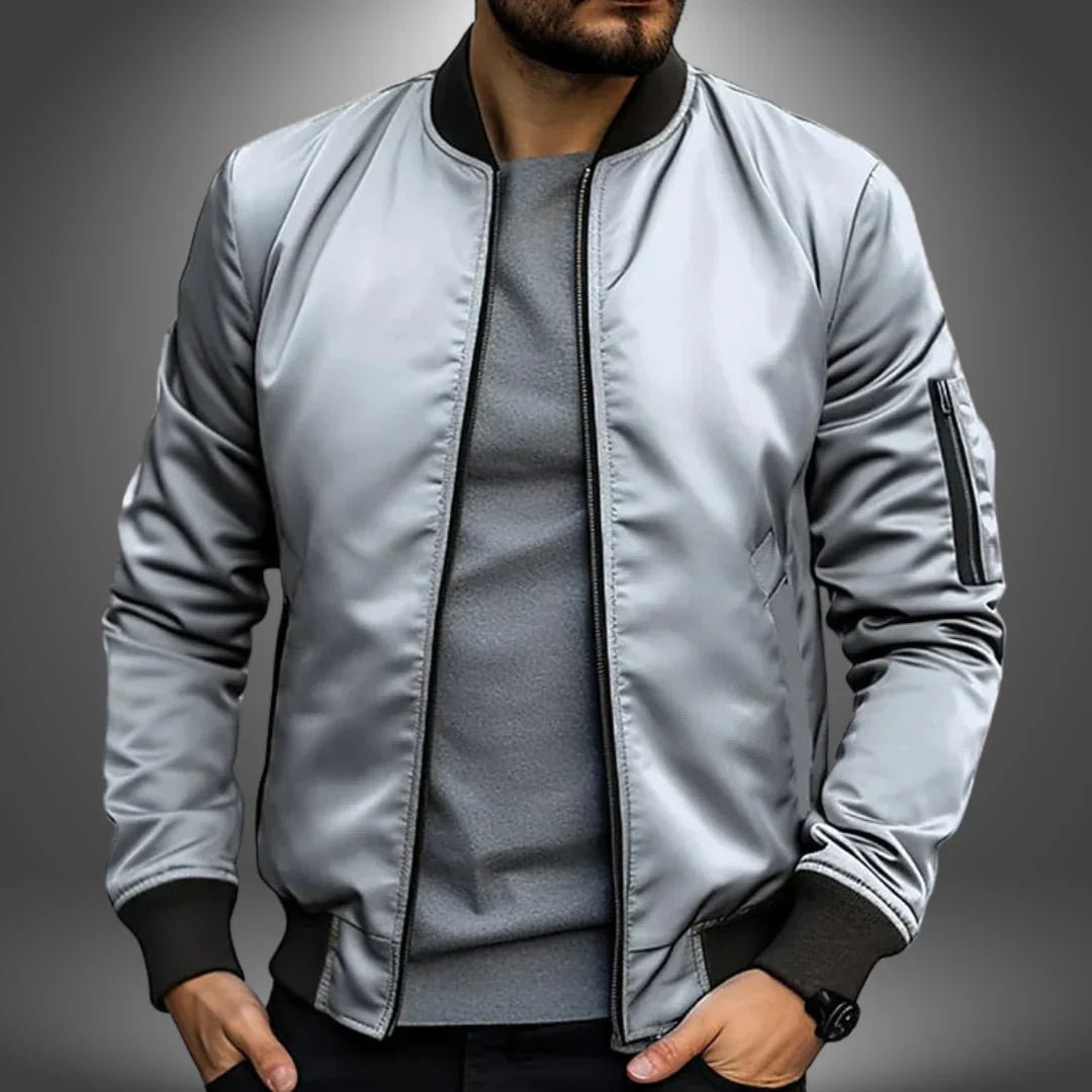 Men’s Bomber Jacket With Zip Pocket | Casual - Mason Luxor
