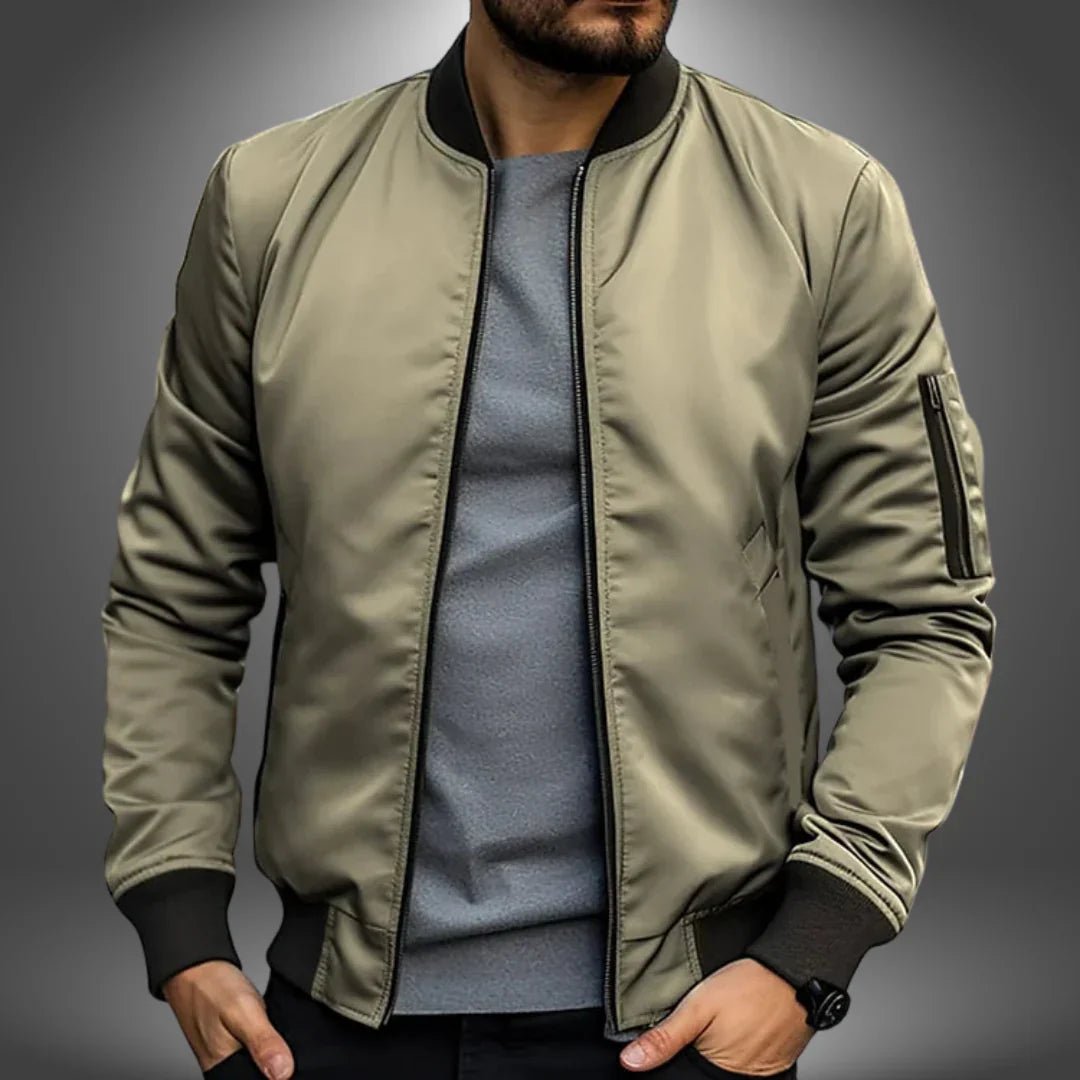 Men’s Bomber Jacket With Zip Pocket | Casual - Mason Luxor