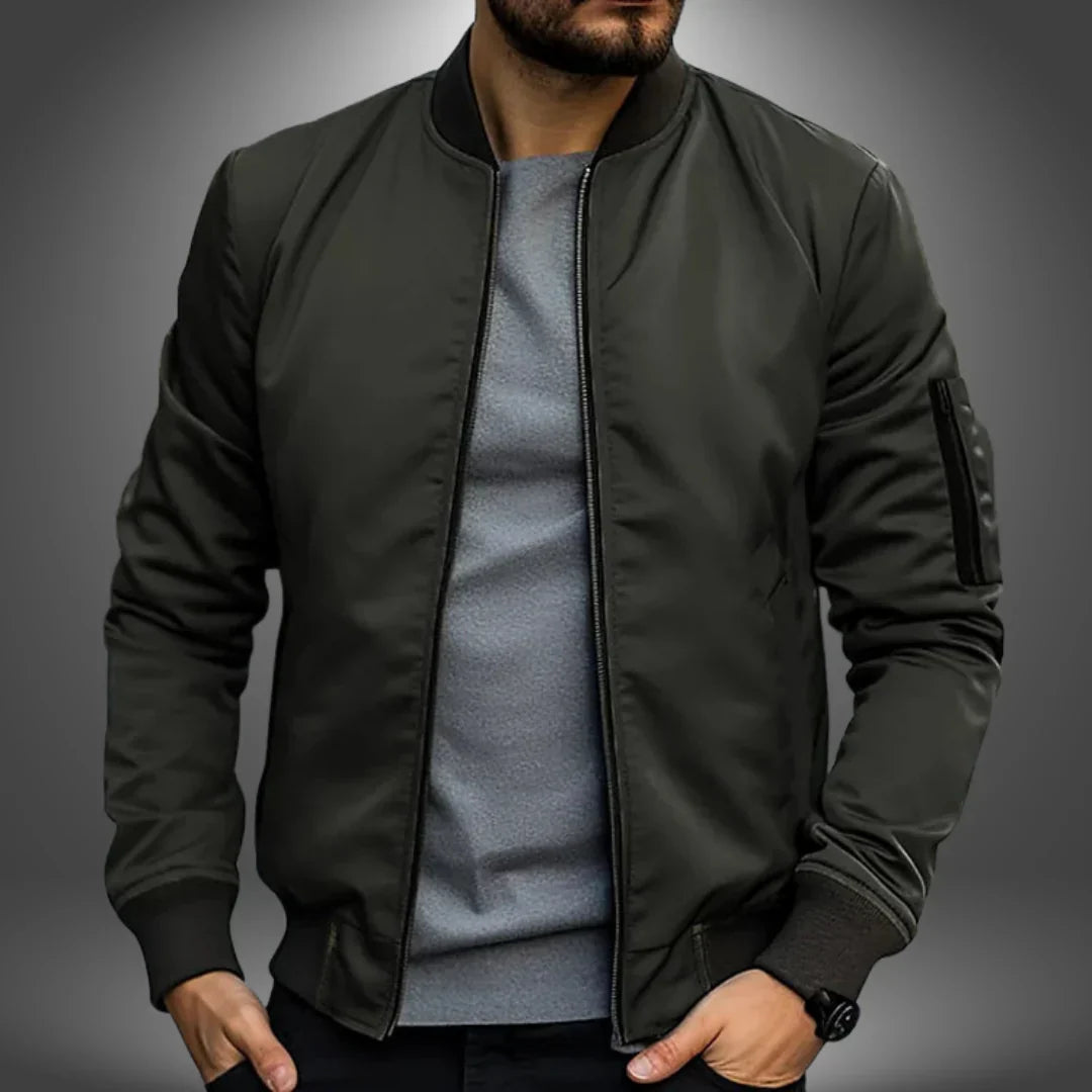 Men’s Bomber Jacket With Zip Pocket | Casual - Mason Luxor