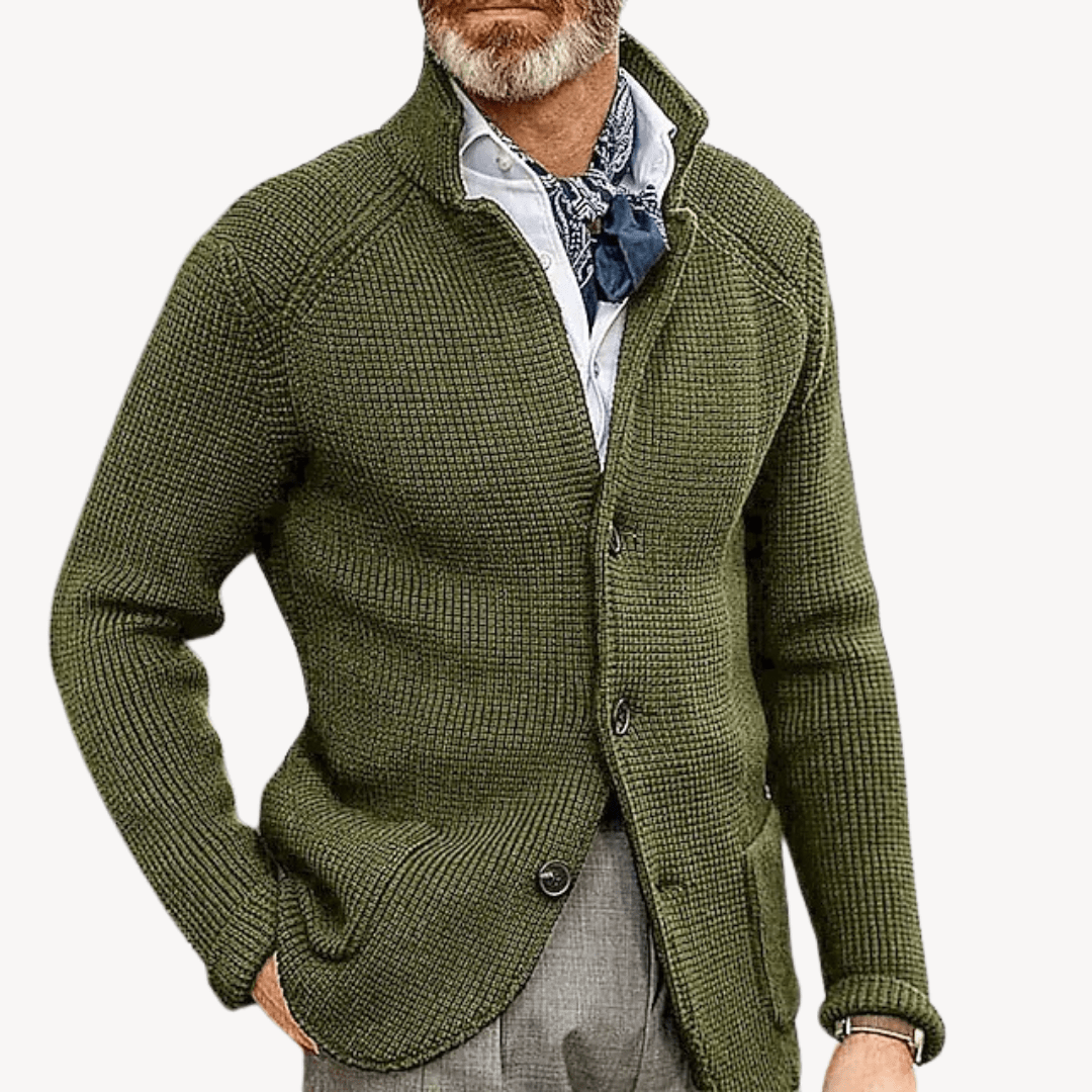 Men’s Cardigan with Button Front | Knitted - Mason Luxor