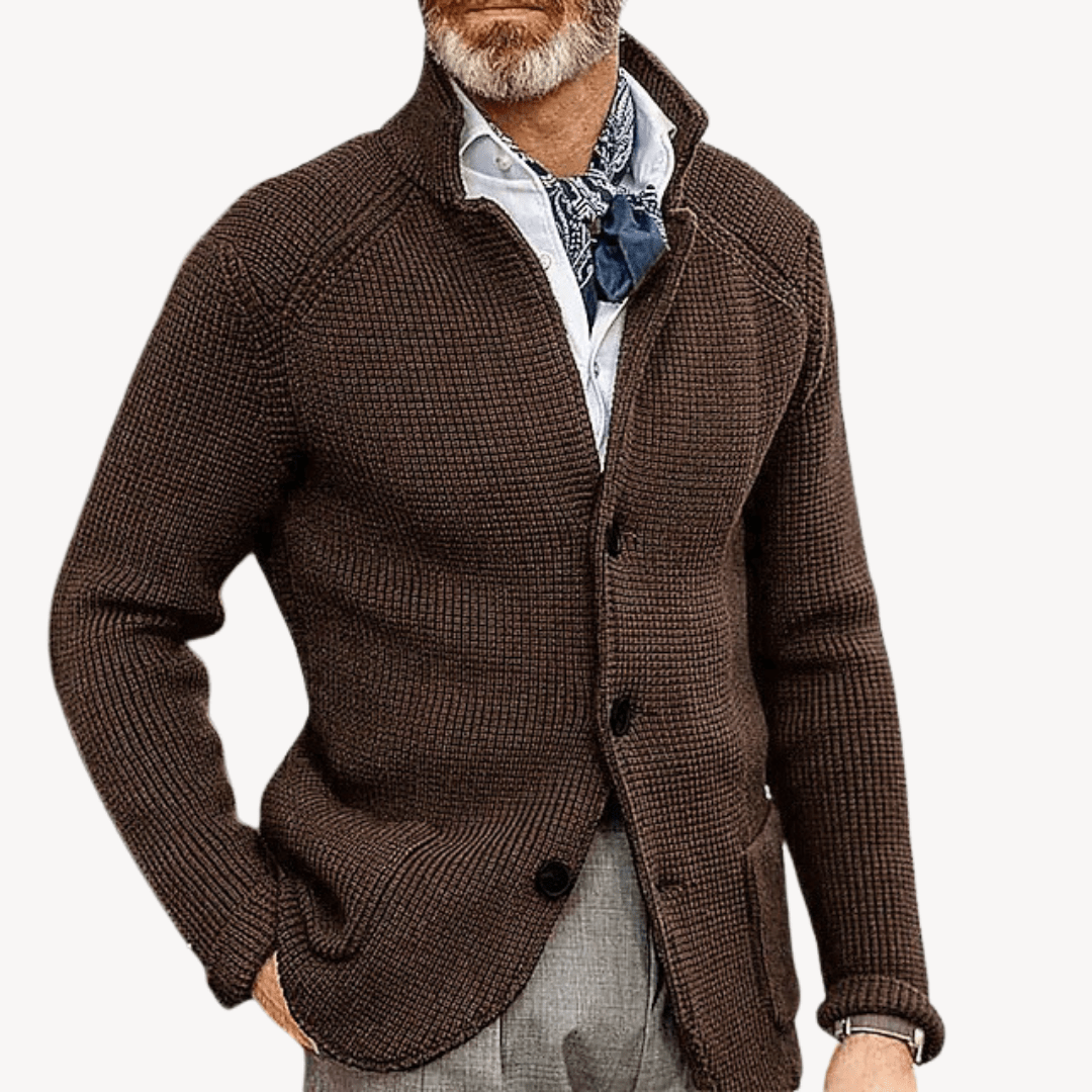Men’s Cardigan with Button Front | Knitted - Mason Luxor