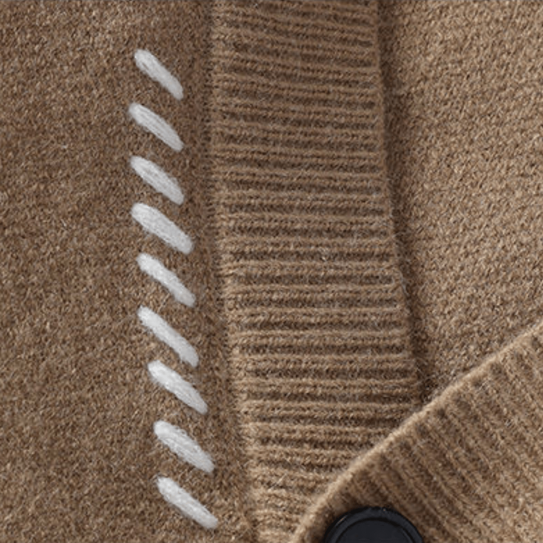 Men’s Cardigan with Pattern Detail | V - Neck - Mason Luxor