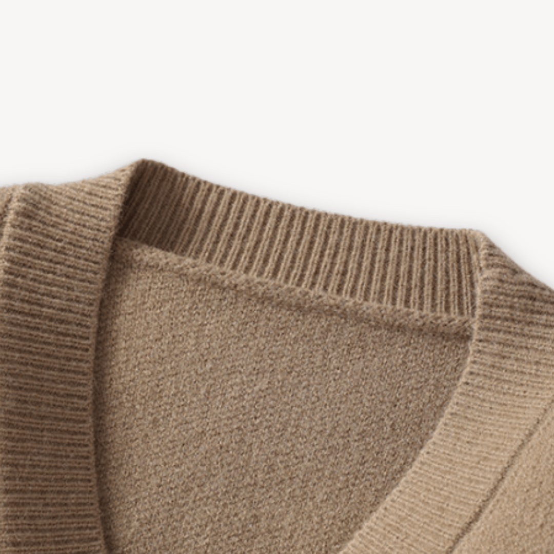 Men’s Cardigan with Pattern Detail | V - Neck - Mason Luxor