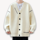 Men’s Cardigan with Pattern Detail | V - Neck - Mason Luxor
