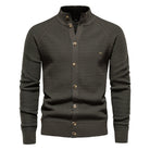 Men’s Cardigan With Stand Collar | Knit - Mason Luxor