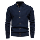 Men’s Cardigan With Stand Collar | Knit - Mason Luxor
