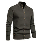 Men’s Cardigan With Stand Collar | Knit - Mason Luxor