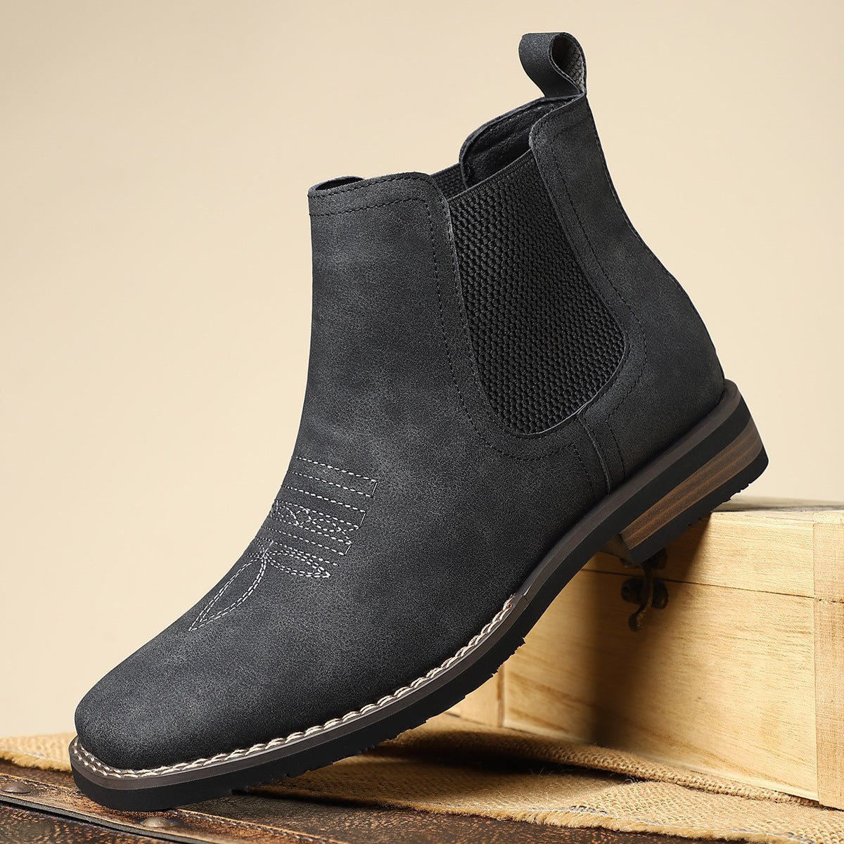 Men’s Chelsea Boots With Front Stitch Detail | Classic - Mason Luxor