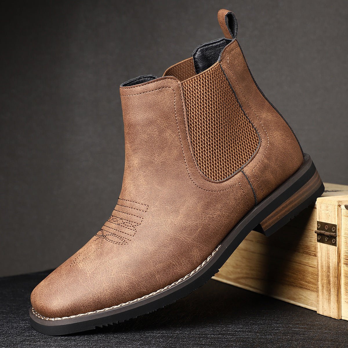 Men’s Chelsea Boots With Front Stitch Detail | Classic - Mason Luxor