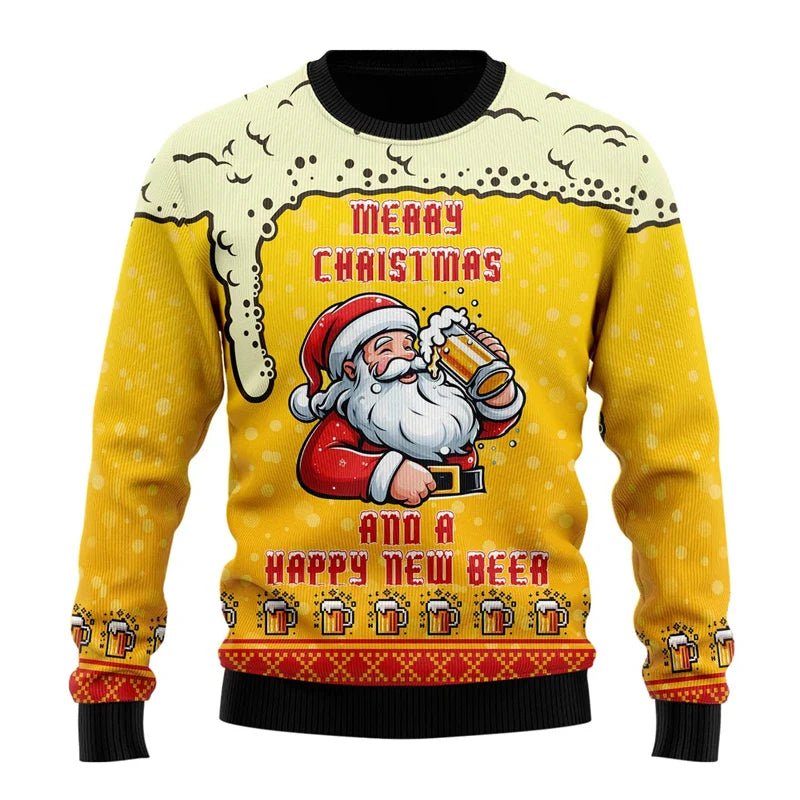 Men’s Christmas Jumper With Festive Beer Graphics | Funny - Mason Luxor