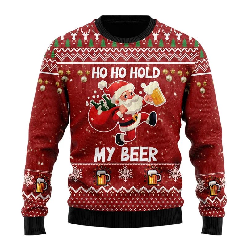 Men’s Christmas Jumper With Festive Beer Graphics | Funny - Mason Luxor