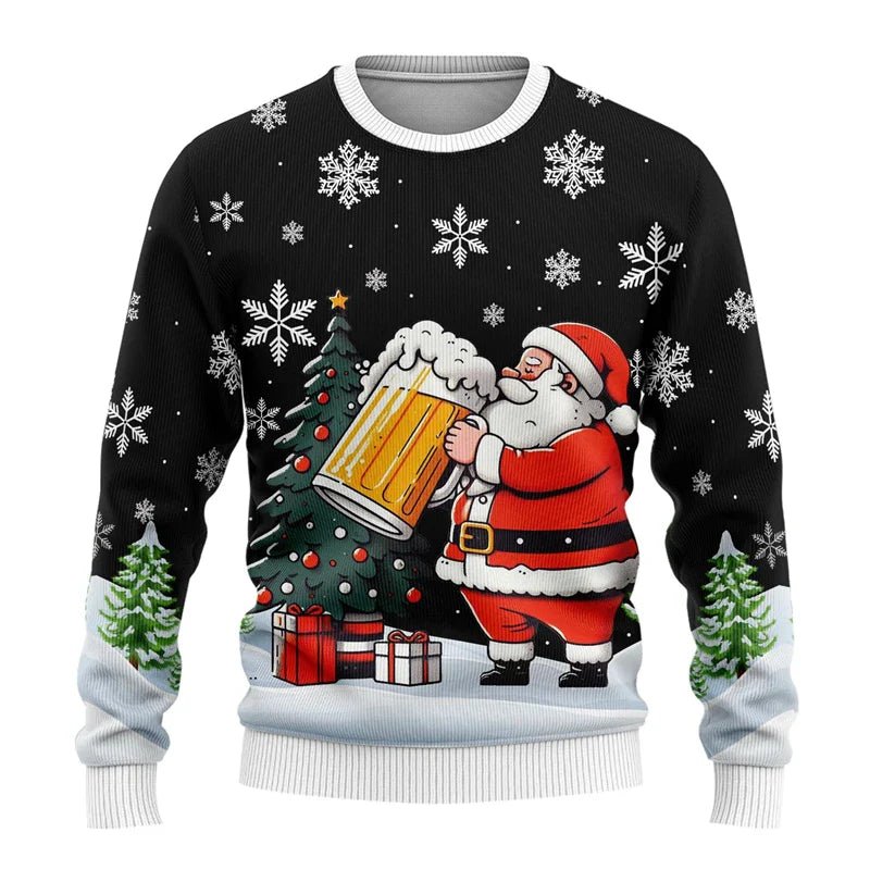 Men’s Christmas Jumper With Festive Beer Graphics | Funny - Mason Luxor