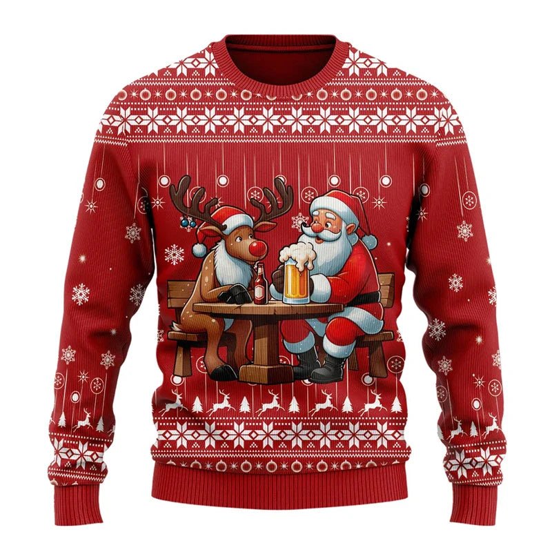 Men’s Christmas Jumper With Festive Beer Graphics | Funny - Mason Luxor
