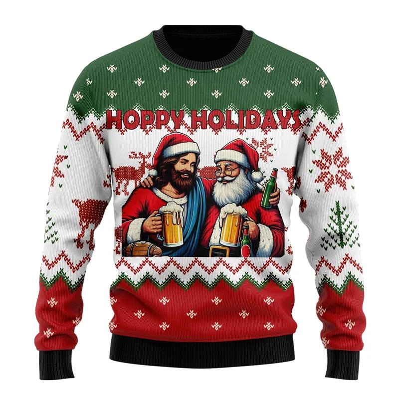 Men’s Christmas Jumper With Festive Beer Graphics | Funny - Mason Luxor