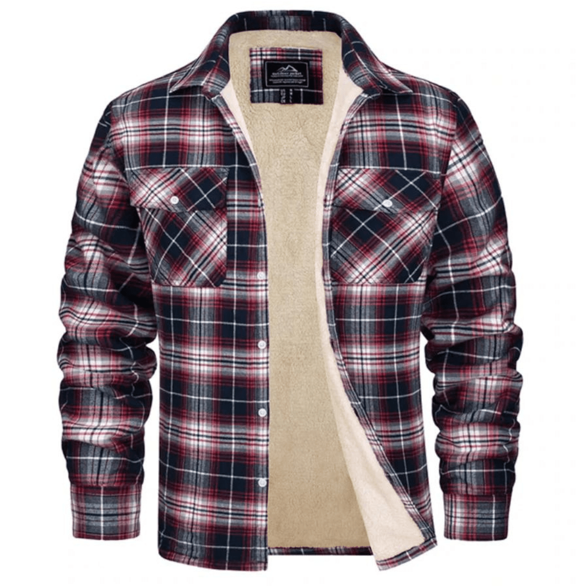 Men’s Fleece Jacket With Check Pattern | Winter - Mason Luxor