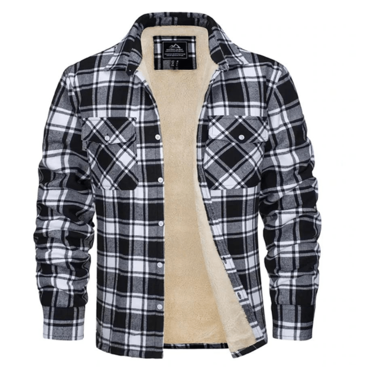 Men’s Fleece Jacket With Check Pattern | Winter - Mason Luxor