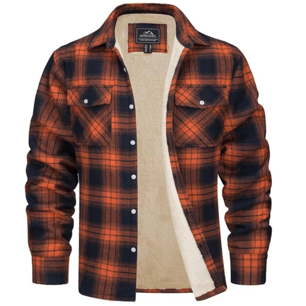 Men’s Fleece Jacket With Check Pattern | Winter - Mason Luxor