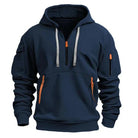 Men’s Half Zip Hoodies with Zip Pockets | Casual - Mason Luxor