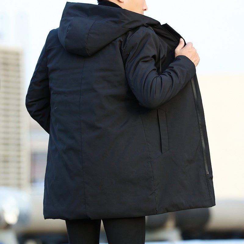 Men’s Hooded Quilted Coat With Zip Front | Winter - Mason Luxor