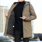 Men’s Hooded Quilted Coat With Zip Front | Winter - Mason Luxor