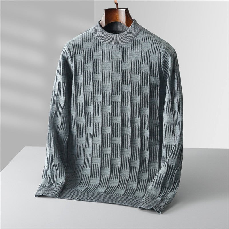 Men’s Jumpers With Block Knit Texture | Autumn - Mason Luxor