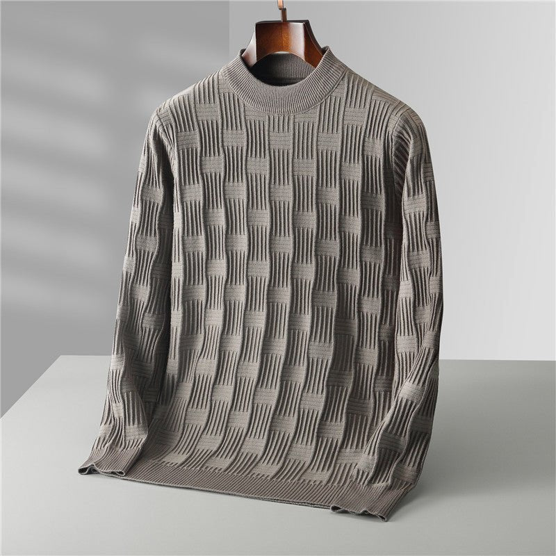 Men’s Jumpers With Block Knit Texture | Autumn - Mason Luxor