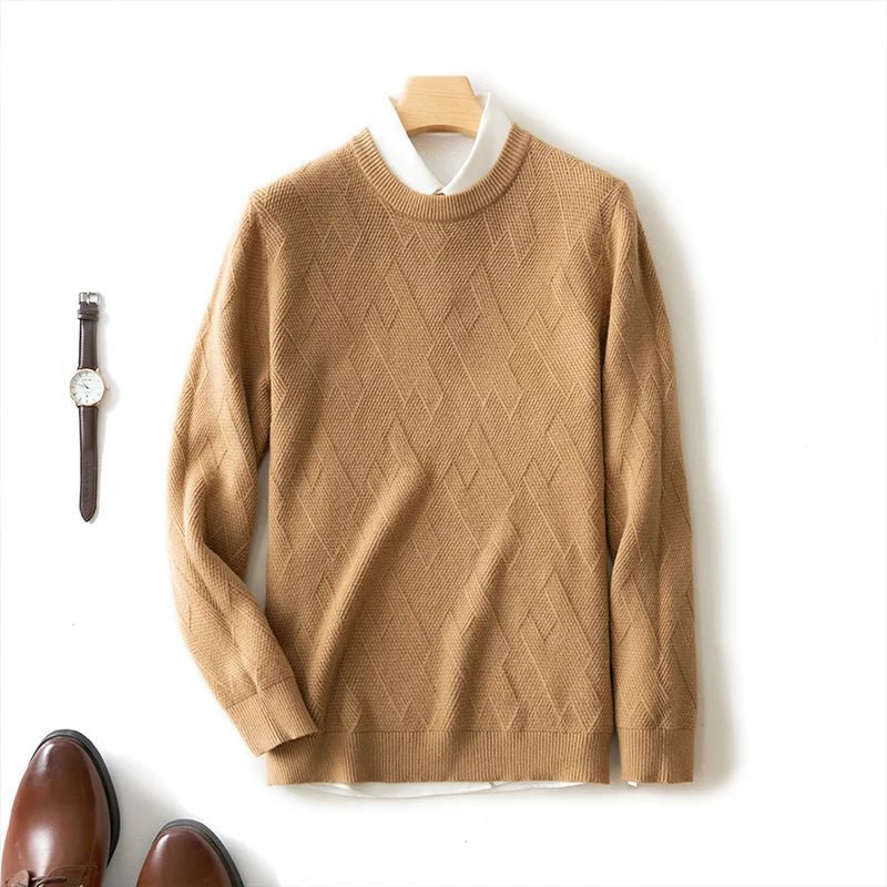 Men’s Jumpers With Diamond Knit Texture | Autumn - Mason Luxor