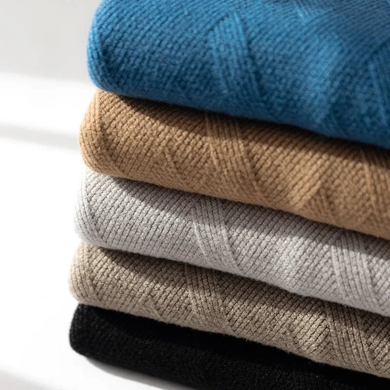 Men’s Jumpers With Diamond Knit Texture | Autumn - Mason Luxor