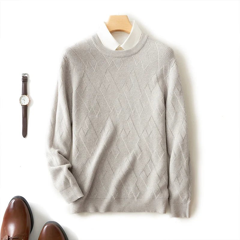 Men’s Jumpers With Diamond Knit Texture | Autumn - Mason Luxor