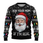 Men’s Knitted Christmas Jumper With Santa Print | Festive - Mason Luxor