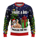 Men’s Knitted Christmas Jumper With Santa Print | Festive - Mason Luxor