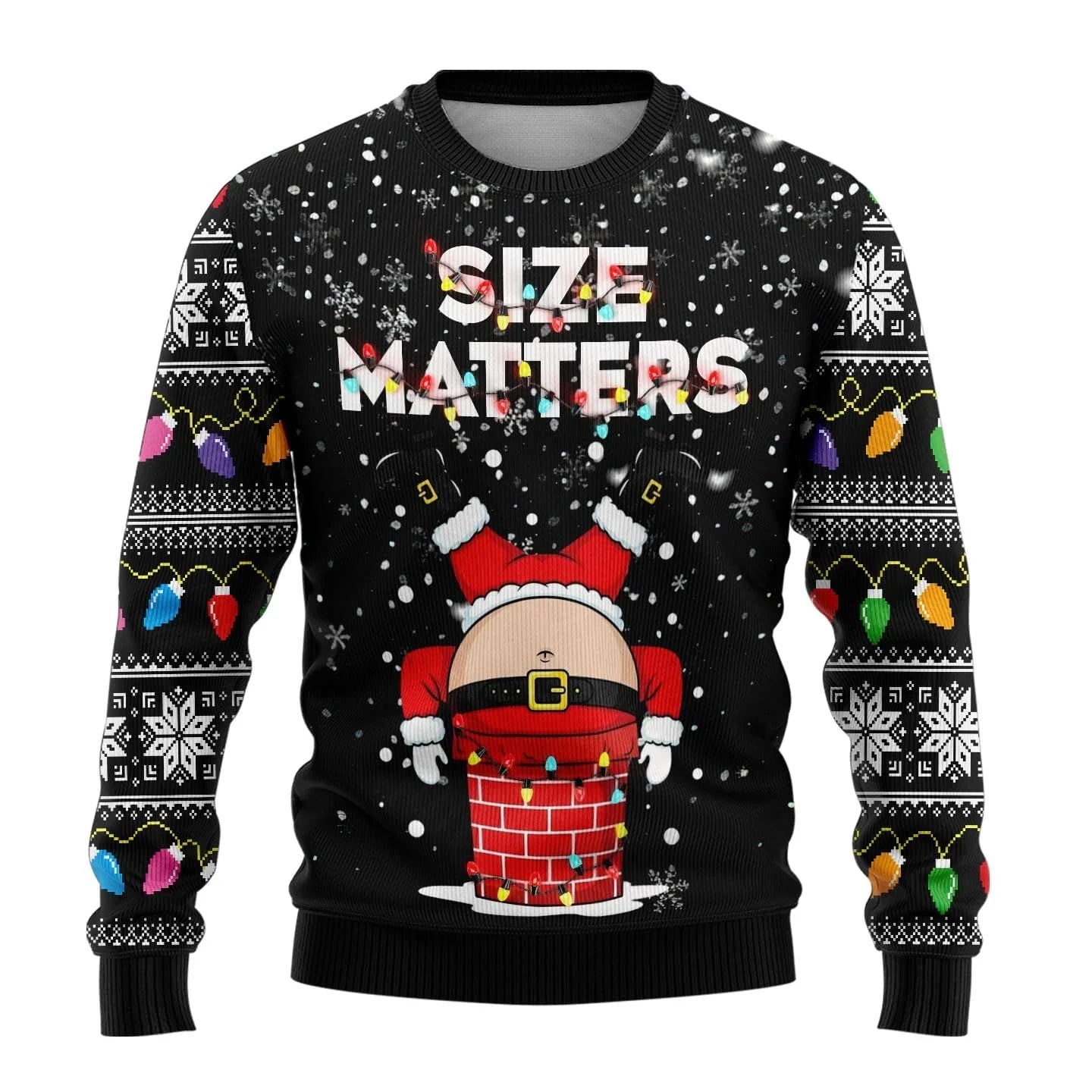 Men’s Knitted Christmas Jumper With Santa Print | Festive - Mason Luxor