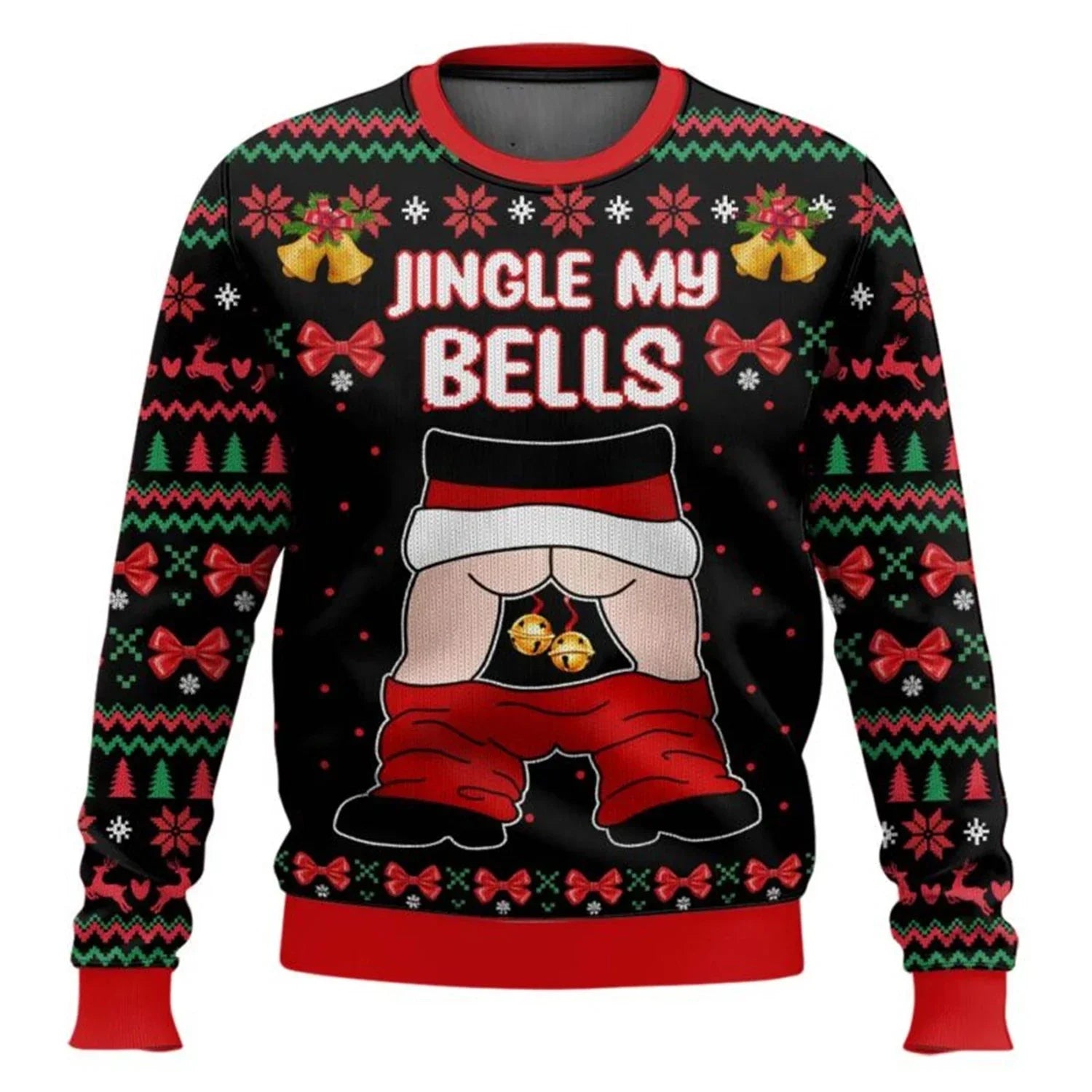 Men’s Knitted Christmas Jumper With Santa Quote | Funny - Mason Luxor