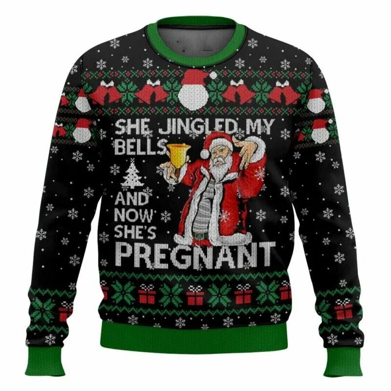 Men’s Knitted Christmas Jumper With Santa Quote | Funny - Mason Luxor