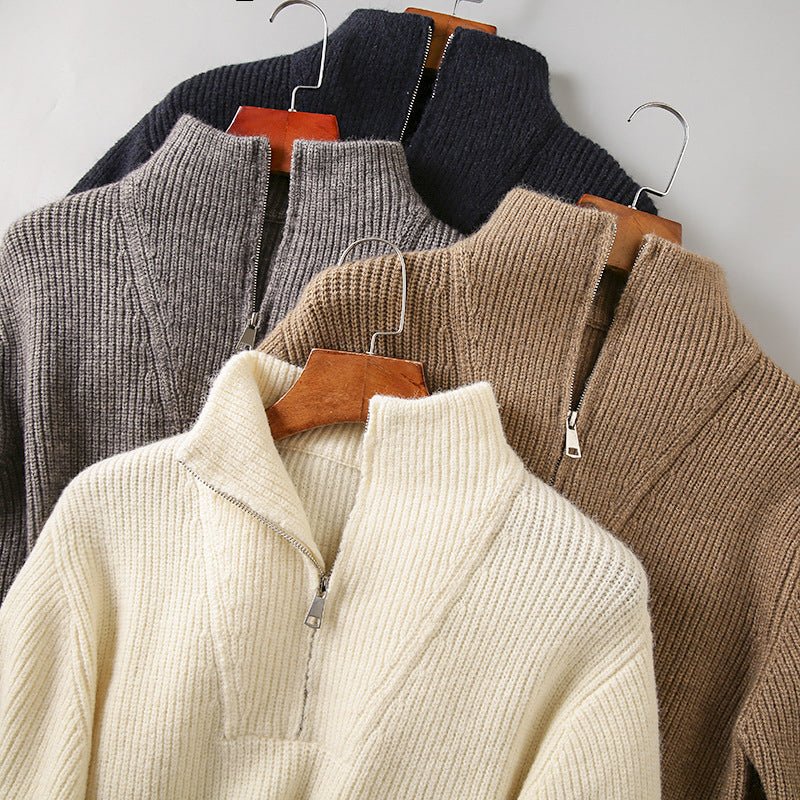Men’s Knitted Jumpers With Half Zip | Winter - Mason Luxor