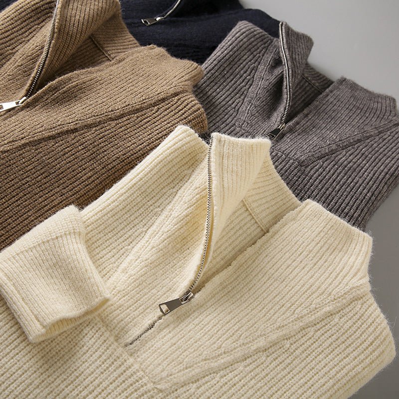 Men’s Knitted Jumpers With Half Zip | Winter - Mason Luxor