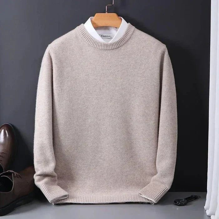 Men’s Knitted Sweater With Crew Neck | Casual - Mason Luxor