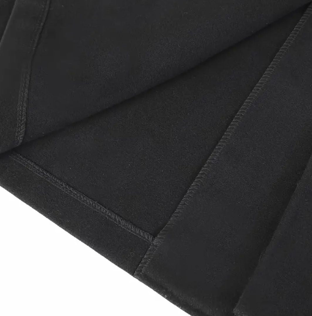 Men’s Long Winter Coats With Lapel Collar | Black - Mason Luxor