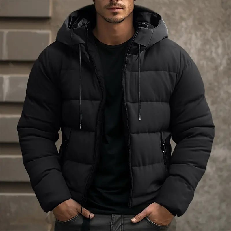 Men’s Puffer Jacket With Drawstring Hood | Winter - Mason Luxor