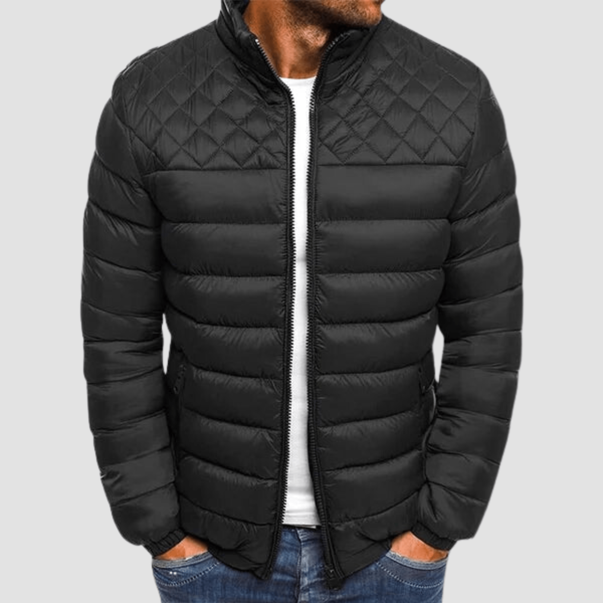 Men’s Puffer Jacket With Quilted Detail | Winter - Mason Luxor