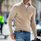 Men’s Quarter Zip Sweater With High Collar | Casual - Mason Luxor