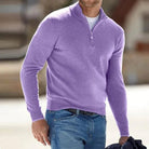 Men’s Quarter Zip Sweater With High Collar | Casual - Mason Luxor