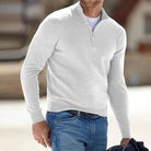 Men’s Quarter Zip Sweater With High Collar | Casual - Mason Luxor