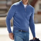 Men’s Quarter Zip Sweater With High Collar | Casual - Mason Luxor